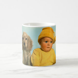 Taza De Café Perro y bebé vintage