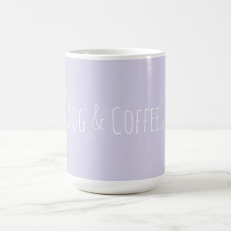 Taza De Café Perro y café Lilac Púrpura