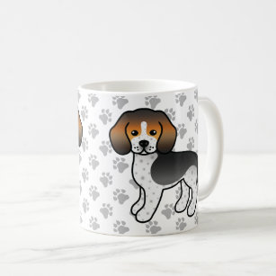 Taza De Café Perro y garras de la caricatura de Beagle con punt