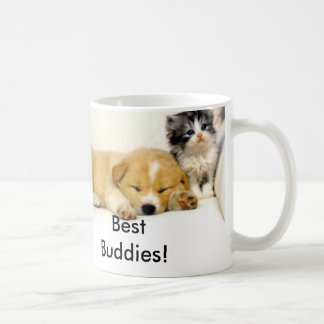 Taza De Café ¡perro y gato, los mejores compinches!
