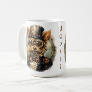 Taza De Café Perro Yorkshire Terrier Steampunk