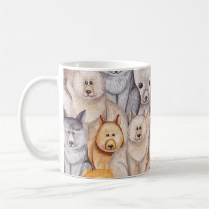 Taza De Café Perros acuarelas: diversión sin foco