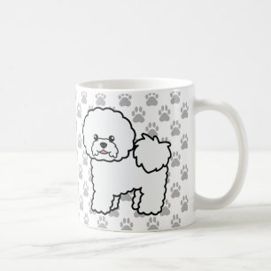 Taza De Café Perros Bichon Frise de dibujos animados lindos y p