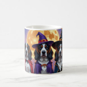 Taza De Café Perros Bluetick Coonhound Calabaza Halloween Diver