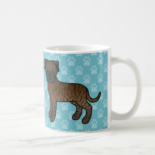 Taza De Café Perros Bullmastiff Atigrados de Dibujos Animados L