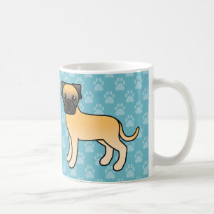 Taza De Café Perros Bullmastiff cervatos de dibujos animados li