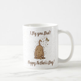 Taza De Café Perros cavadores sucios - Feliz Día del Padre.