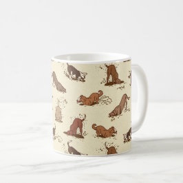Taza De Café Perros cavadores sucios - patrón de vacaciones en