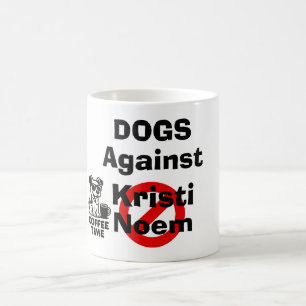 Taza de café Perros Contra Kristi Noem