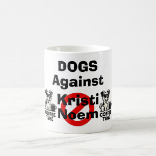 Taza de café Perros Contra Kristi Noem