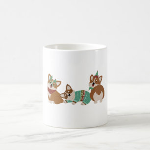 Taza De Café Perros Corgi Divertidos y Lindos Navidad 2025