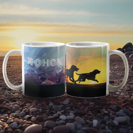 Taza De Café Perros corriendo gratis - Personalizado