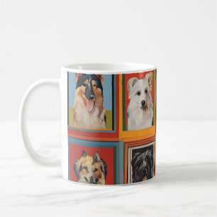 TAZA DE CAFÉ PERROS CUADRADOS
