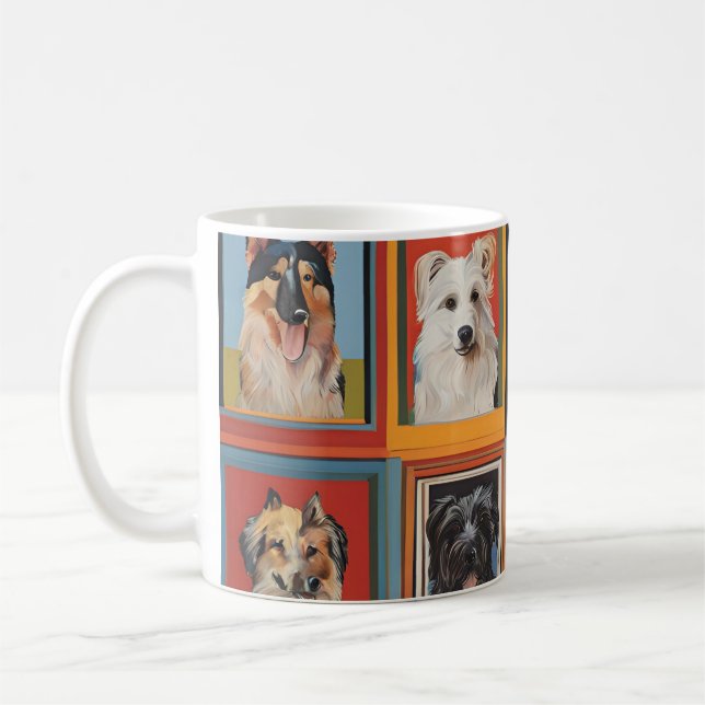 TAZA DE CAFÉ PERROS CUADRADOS (Izquierda)