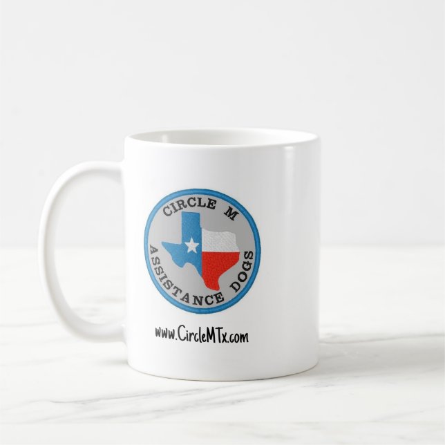 Taza De Café Perros de asistencia Círculo M (Izquierda)