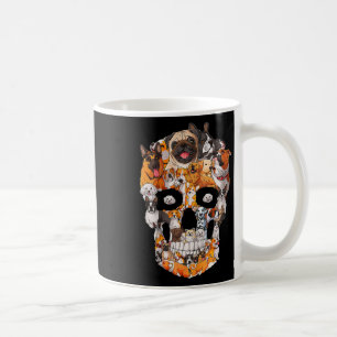 Taza De Café Perros de cráneo de perro Paw Lover Halloween Dog 