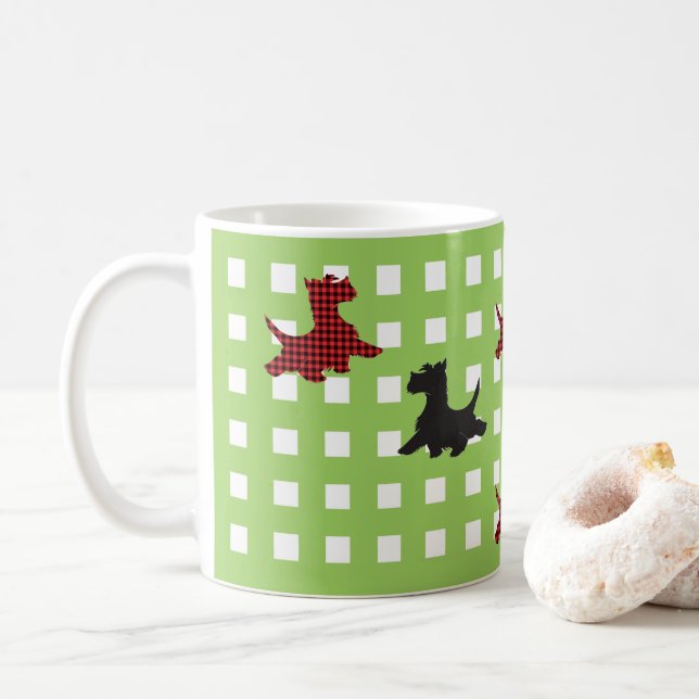 Taza De Café Perros de Escocia (Con donut)
