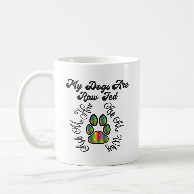 Taza De Café Perros de la Fed crudos Mug (Izquierda)