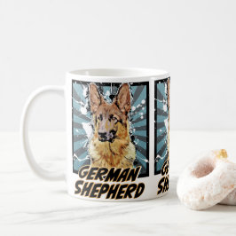 Taza De Café Perros de la Toon: Pastor Alemán