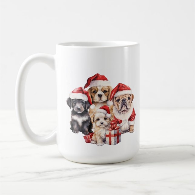 Taza De Café 'Perros de Navidades adorable amante del perro (Izquierda)