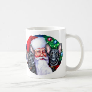 Taza De Café Perros de oveja de la Alemania Negra de Santa