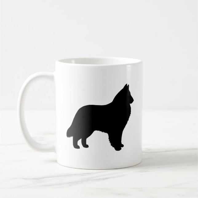 Taza De Café Perros de perro de perro de Bélgica reproducen sil (Izquierda)