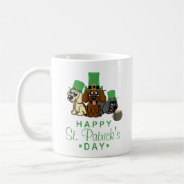 Taza De Café Perros del Día de San Patricio, Gorras de Leprecha