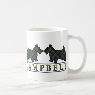 Taza De Café Perros Escoceses Campbell Tartan Scottish