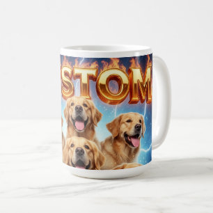 Taza De Café Perros Golden Retriever Personalizados Diseño Cosm
