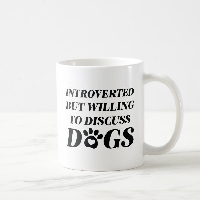 Taza De Café Perros Introvertidos (Derecha)