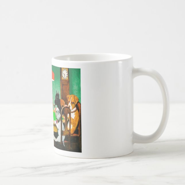 Taza De Café Perros jugando al póquer (Derecha)