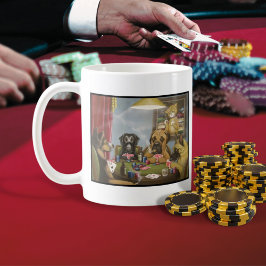 Taza De Café Perros Jugando Póquer