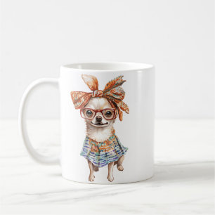 Taza De Café Perros mamás de Chihuahua elegantes amantes de los