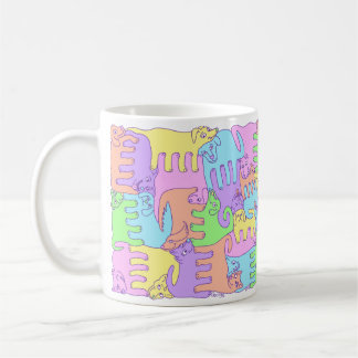 Taza De Café Perros mullidos del arco iris