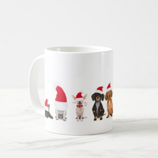Taza De Café Perros Navidades (Anverso izquierdo)