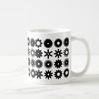 Taza De Café Perros - Negro sobre blanco