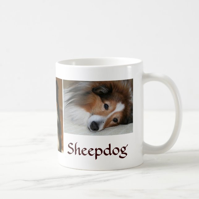 Taza De Café Perros pastor de Shetland (Derecha)