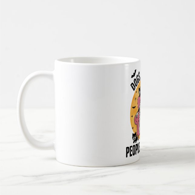 Taza De Café Perros Porque La Gente Es Espeluznante (Izquierda)