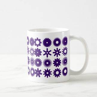Taza De Café Perros - Púrpura Profunda en Blanco