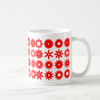 Taza De Café Perros - Rojo sobre blanco