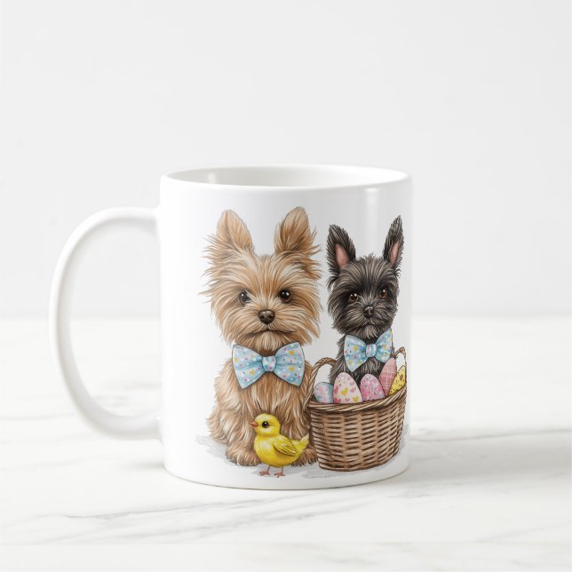 Taza De Café Perros Terrier de Easter Yorkshire (Izquierda)
