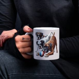 Taza De Café Perros y bolas de boxeo de juguete