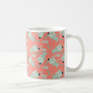 Taza De Café Perros y huesos de madera