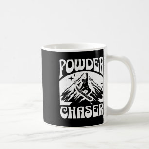 Taza De Café Perseguidor de Polvo de Snowboard Esquiador de Tel