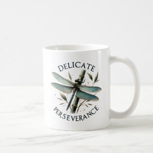 Taza De Café Perseverancia Delicada - Dragonfly artístico