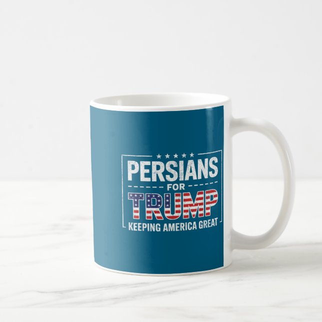 Taza De Café Persians For Trump Keeng America Great  (Derecha)