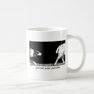 Taza De Café Persiga a su border collie de la pasión