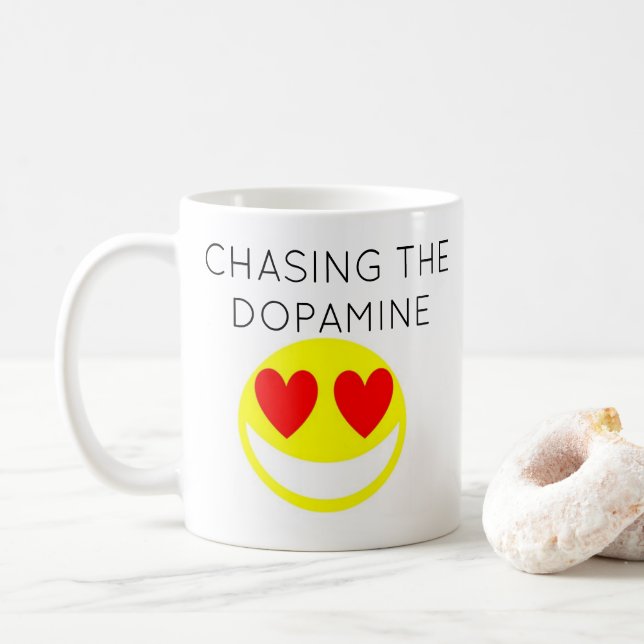 Taza De Café Persiguiendo a la dopamina, es una cosa del TDAH.. (Con donut)