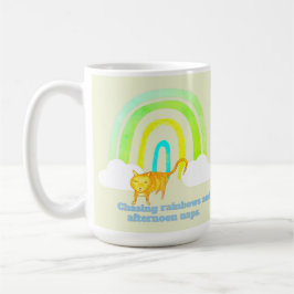 Taza De Café Persiguiendo Arcoíris y Siestas Gato Gingers Cute
