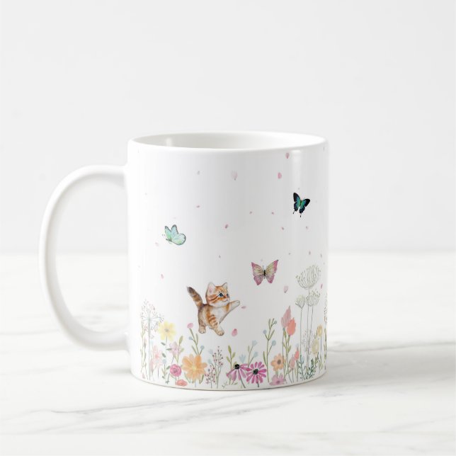 Taza De Café Persiguiendo mariposas (Izquierda)